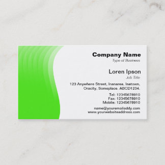 Wave Margin - Green Business Card