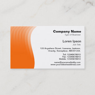 Wave Margin - Orange Business Card