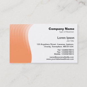 Wave Margin - Peach Business Card