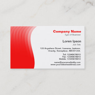 Wave Margin - Red Business Card