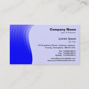 Wave Margin v2 - Blue Business Card