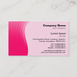 Wave Margin v2 - Neon Red Business Card