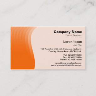 Wave Margin v2 - Orange Business Card