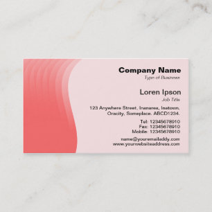 Wave Margin v2 - Tropical Pink Business Card