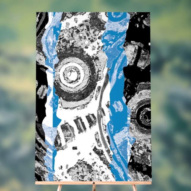 Wave Mechanism – Custom 24" x 36" Acrylic Sign (Neutral)