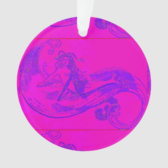 wave mermaids ornament (Front)