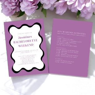 wave modern fun bachelorette Invitation