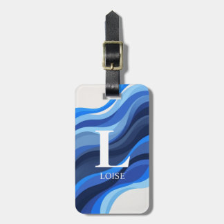 Wave Monogram Luggage Tag