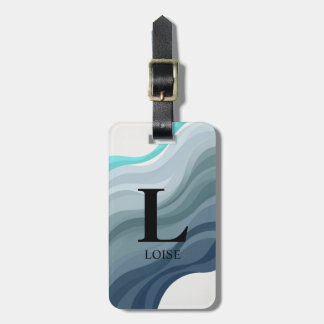 Wave Monogram Luggage Tag