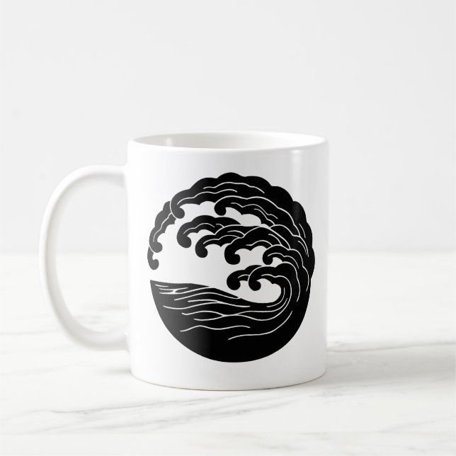 Wave mug with kanji (Left)