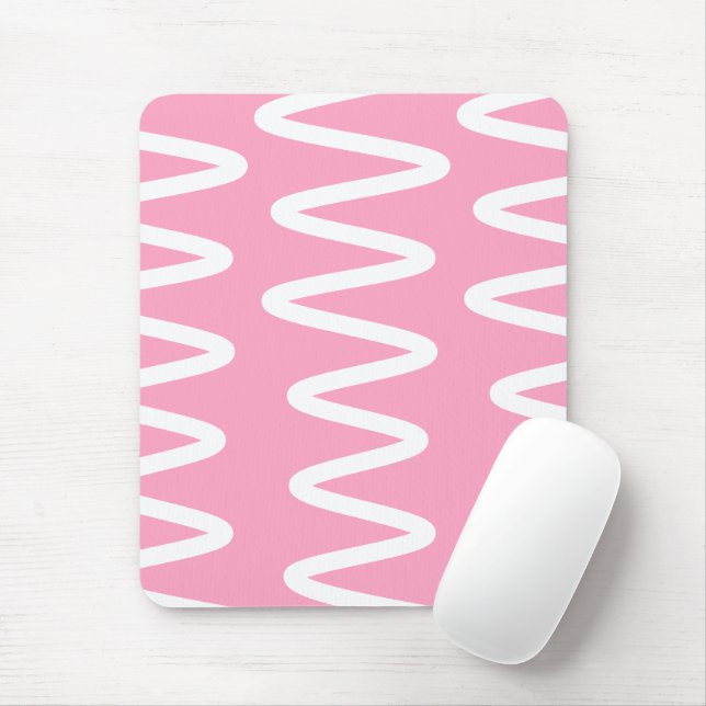 Wave No. 6 - Mouse Pad (Flamingo Pink) (With Mouse)