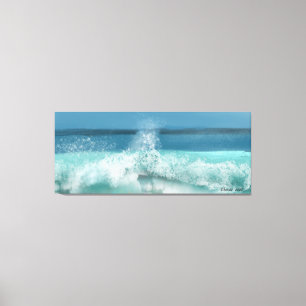 Wave Ocean Scene Blue Sky Beach Decor 