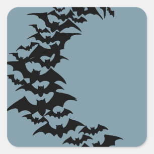 Wave of Bats Square Sticker