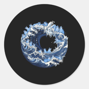 Wave Of Blue Cats For Kamala  Classic Round Sticker