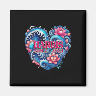 Wave Of Blue Lotus For Kamala Funny  Magnet