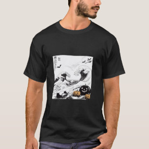 Wave of Shadows Hokusai Meets Halloween T Shirt