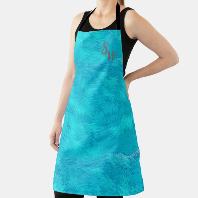 Wave of Turquoise-  Apron (Insitu)