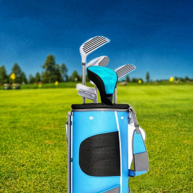 Wave Of Turquoise Golf Head Cover (The ocean-like style and color, makes this Wave Of Turquoise Golf Cover, a standout!)