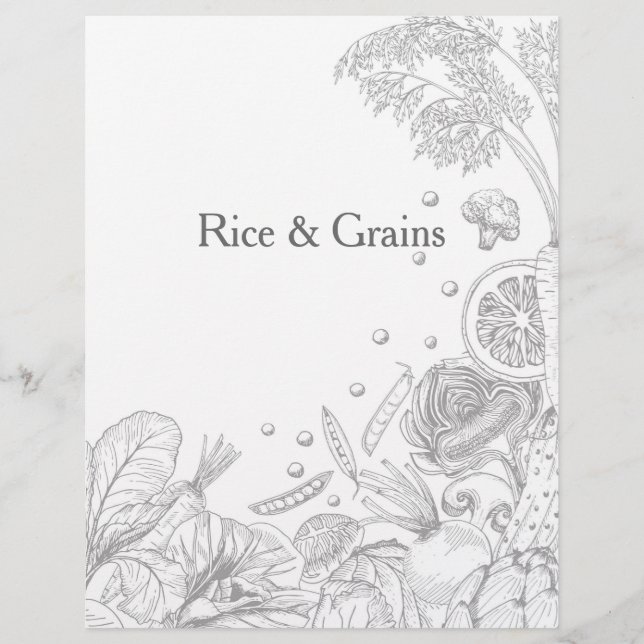 Wave of Veggies Grey - Recipe Category (Front)