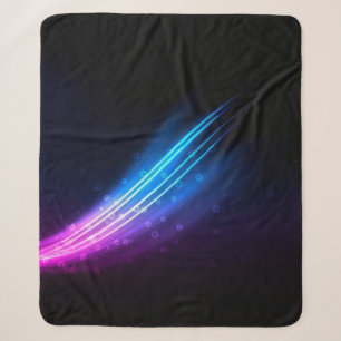 Wave painting drawing artistic sherpa blanket
