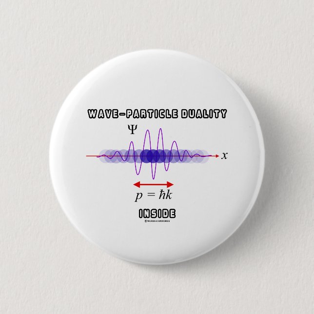 Wave-Particle Duality Inside Uncertainty Principle 6 Cm Round Badge (Front)