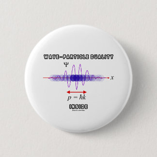 Wave-Particle Duality Inside Uncertainty Principle 6 Cm Round Badge