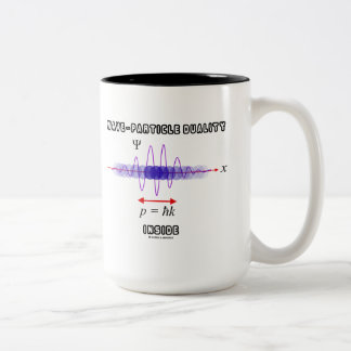 Wave-Particle Duality Inside Uncertainty Principle Two-Tone Coffee Mug