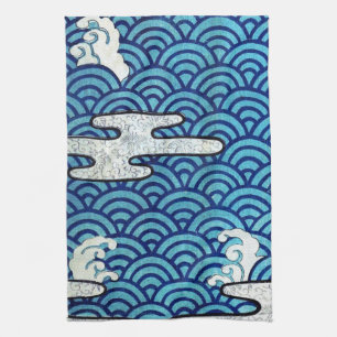 Wave Pattern, Japanese Design Tea Towel