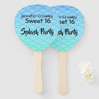 Wave Pattern Pool Party Fan