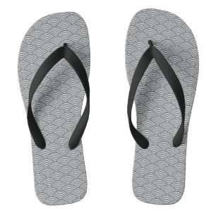Wave pattern traditional japanese desgin flip flops