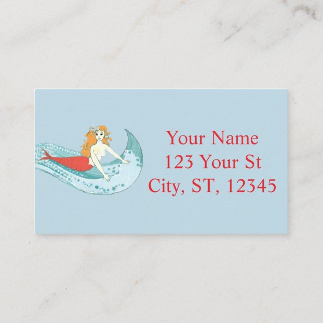 Wave-Riding Mermaid Thunder_Cove Business Card (Back)