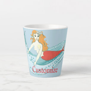 Wave-Riding Mermaid Thunder_Cove Latte Mug