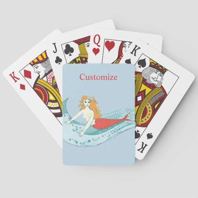 Wave-Riding Mermaid Thunder_Cove Playing Cards (Back)