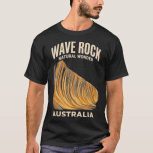 Wave Rock Australia Vintage Travel Poster Retro T-Shirt