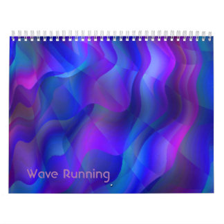 Wave Running Cool Abstract Art Calendar