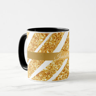 Wave Sea Gold Glitter Boho Popular Collection Mug