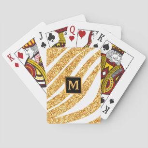 Wave Sea Gold Glitter Boho Popular Collection Playing Cards