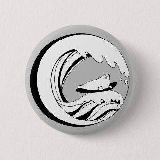 wave seal 6 cm round badge