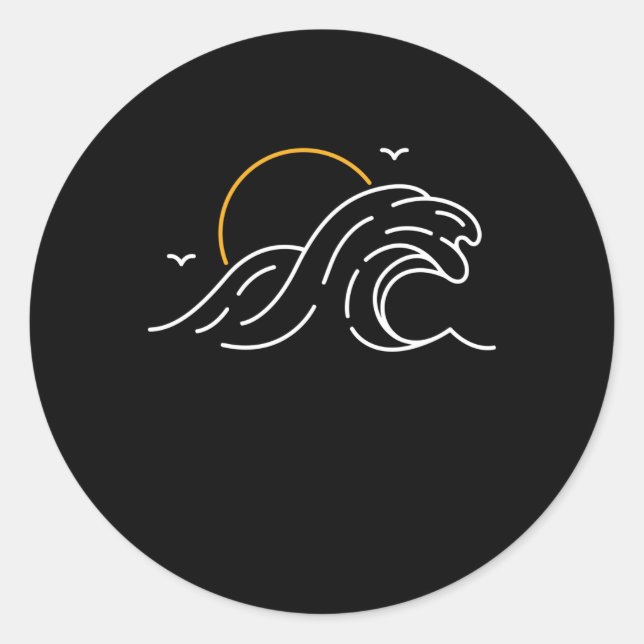 Wave Seeker Classic Round Sticker (Front)