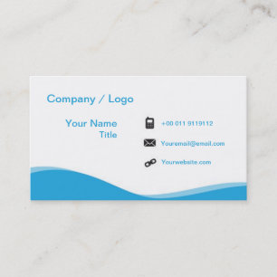 wave simple business card (pink)