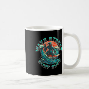 Wave Street Retro Vacation Beach Surfing Skul Grap Coffee Mug