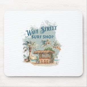 Wave Street Retro Vacation Beach Surfing Sunset Be Mouse Mat