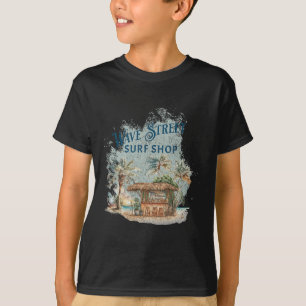 Wave Street Retro Vacation Beach Surfing Sunset Be T-Shirt