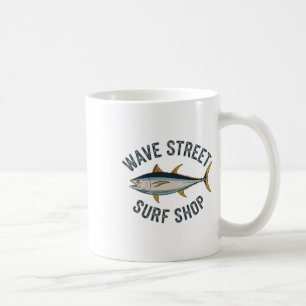 Wave Street Surf Shop Yellow Fin Tuna Graphic Fish Coffee Mug