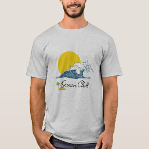 Wave Sunset Beach Graphic Tee Unisex Summer Shirt