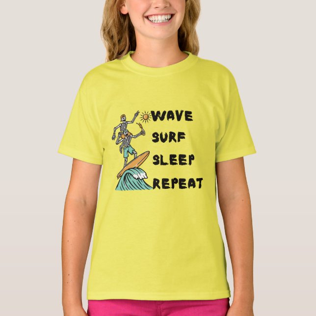 Wave Surf Sleep Repeat T-Shirt (Front)