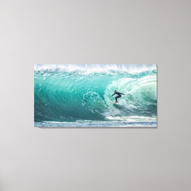 Wave, Surfer, Beautiful Landscape Canvas Print (Front)