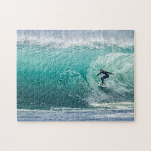 Wave, Surfer, Beautiful Landscape Jigsaw Puzzle