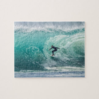 Wave Surfer Surfing Sports Blue Ocean Jigsaw Puzzle