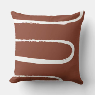 Wave Terracotta Burnt Orange Cushion
